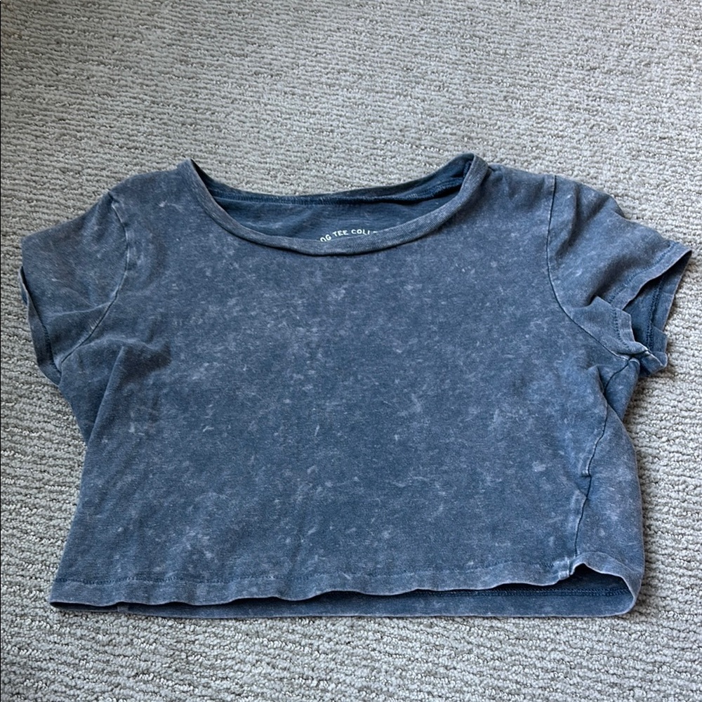 Gray Cropped T-Shirt